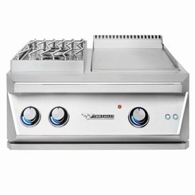 Twin Eagles 30-Inch Built-In Stainless Steel Gas Grill Dine and Breakfast Club heavy-duty flat top grilling station