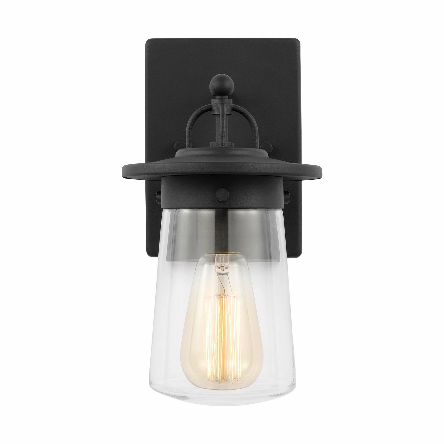 Tybee One Light Outdoor Wall Lantern BlackOutdoor wall sconces with motion sensor