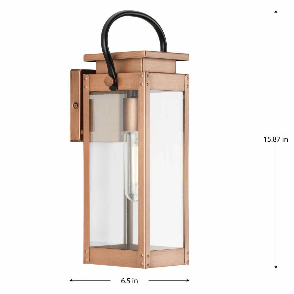 Union Square One Light Outdoor Wall Lantern Antique Copper (Painted)