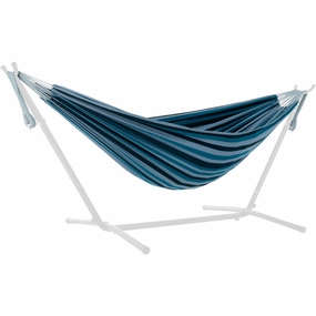 Universal Replacement Cotton Hammock - Blue Lagoon outdoor hammock with stand and canopy