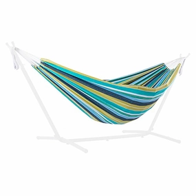 Universal Replacement Cotton Hammock - Cayo Reef outdoor hammock with stand and canopy