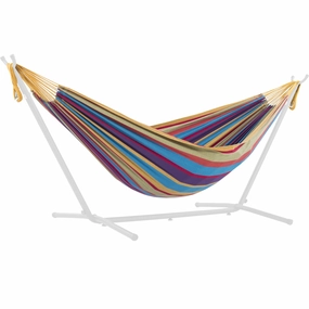 Universal Replacement Cotton Hammock - Tropical outdoor hammock with stand and canopy