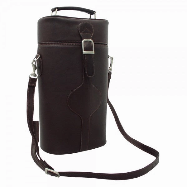 Piel Leather Double Deluxe Wine Carrier Special Deals Online