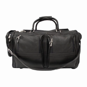Piel Leather Duffel With Pockets On Wheels Assorted Colors Grab It Now Flash Discount Today