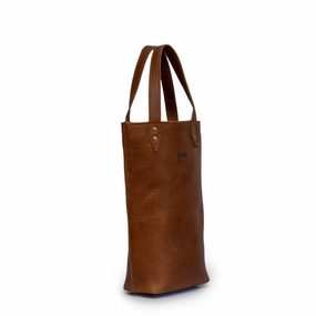 Clearance Steal Today Tan Leather Goods - Vinot Wine Bag | Pecan