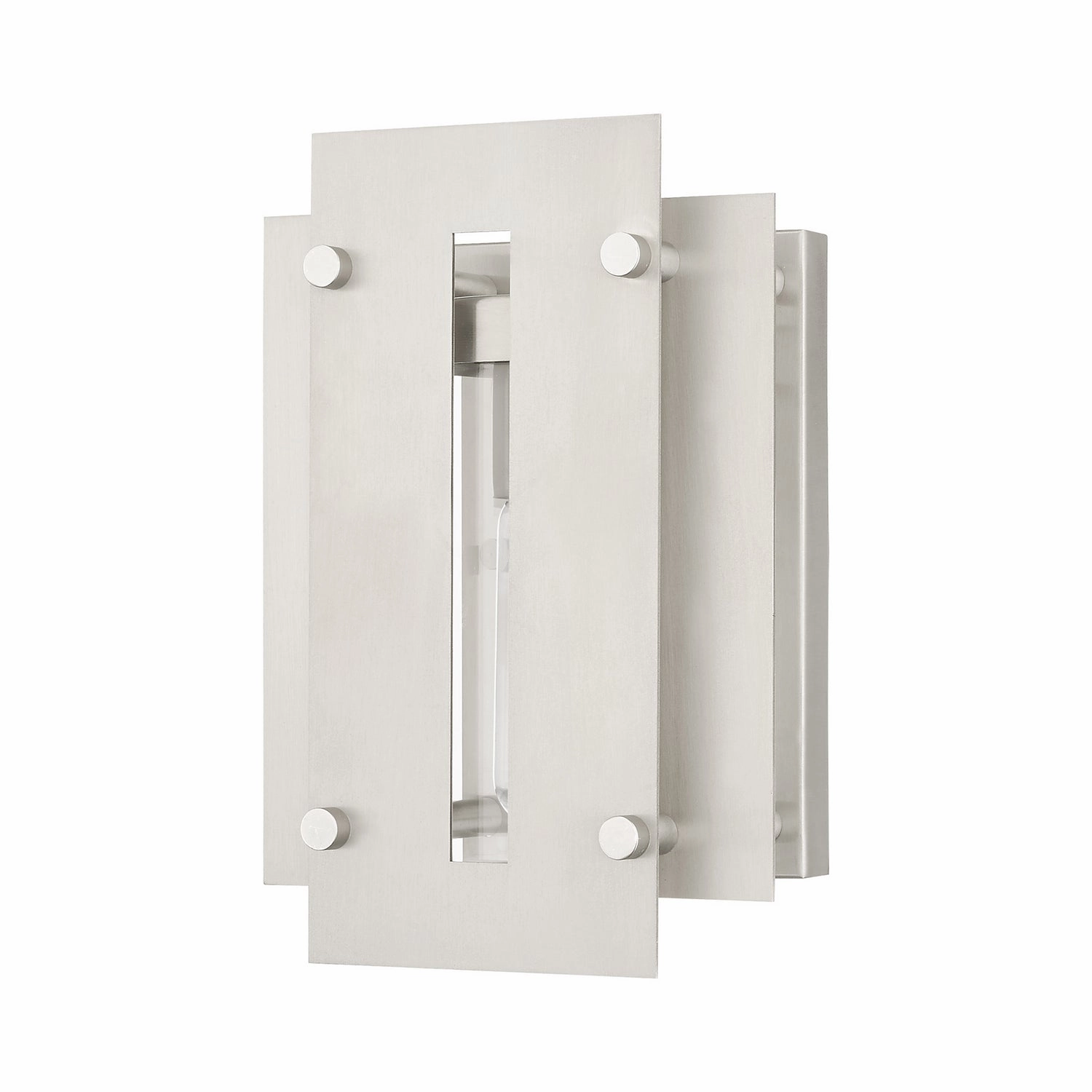 Utrecht One Light Outdoor Wall Lantern Brushed Nickel