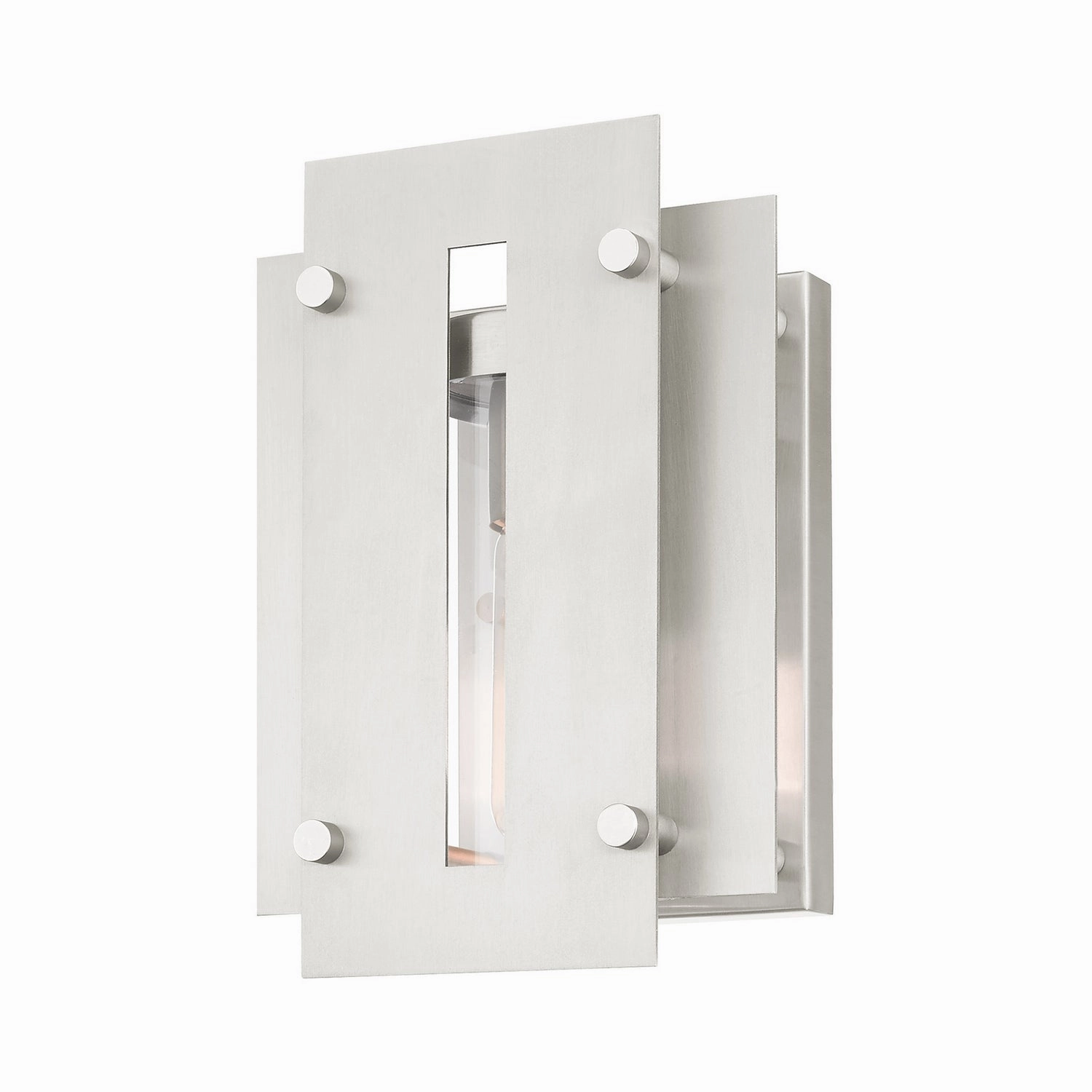 Utrecht One Light Outdoor Wall Lantern Brushed Nickel