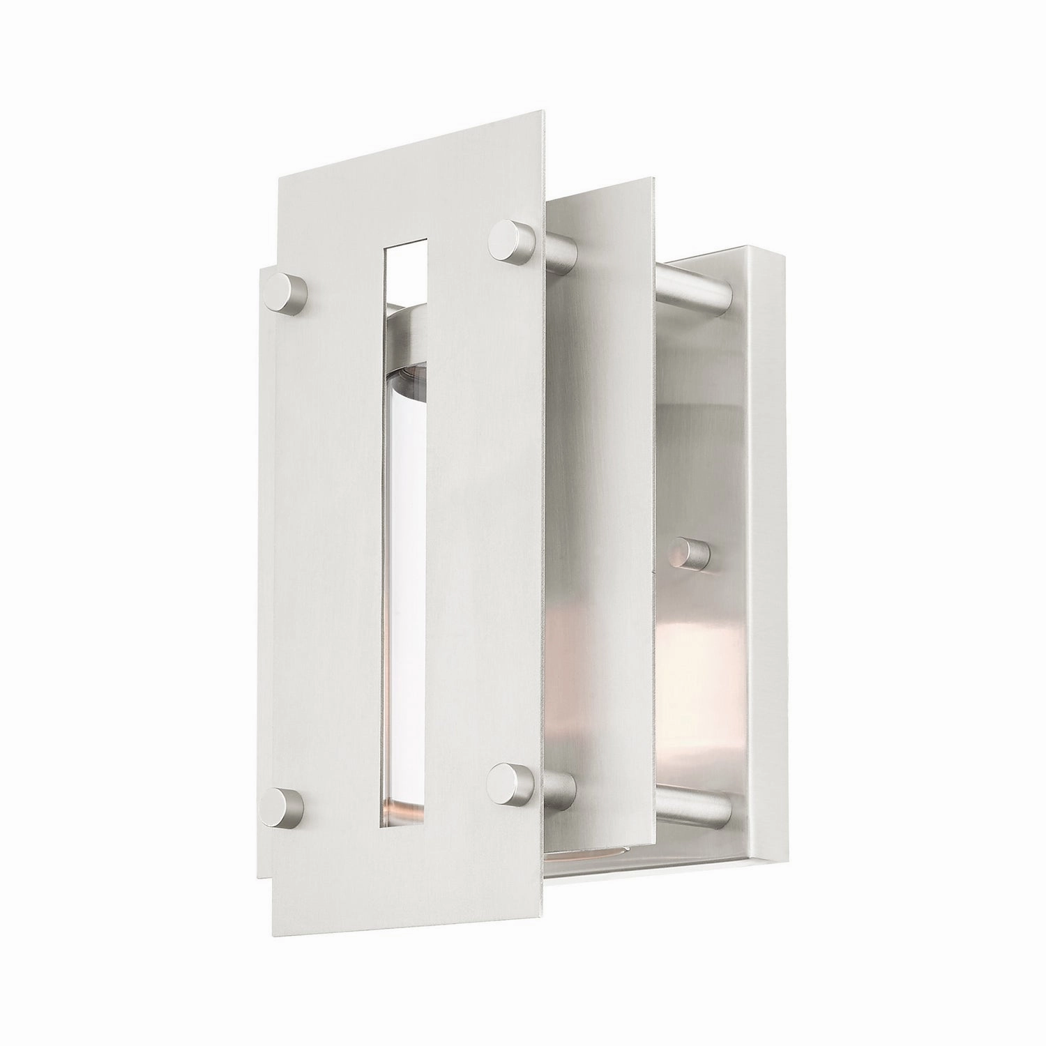 Utrecht One Light Outdoor Wall Lantern Brushed Nickel