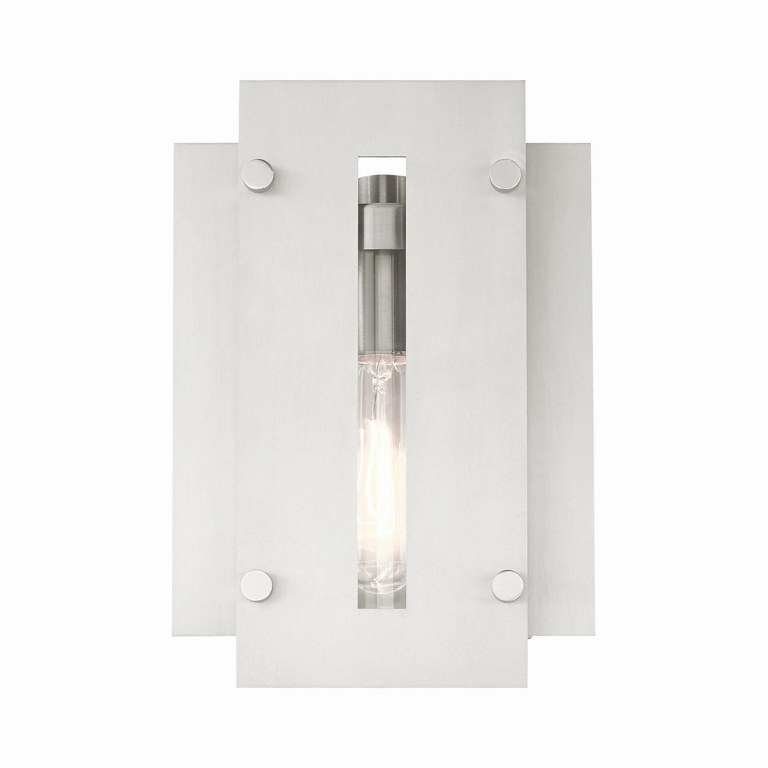 Utrecht One Light Outdoor Wall Lantern Brushed Nickel