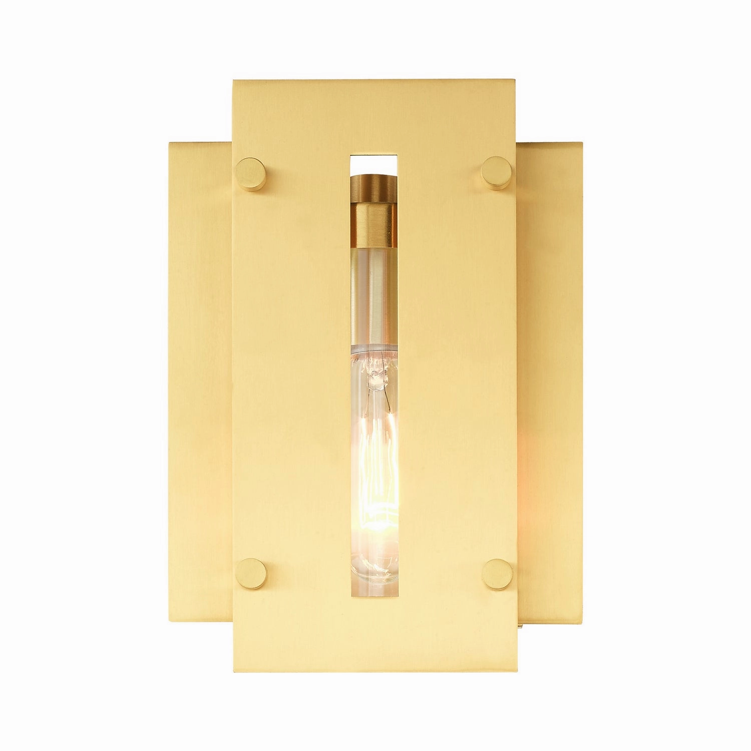 Utrecht One Light Outdoor Wall Lantern Satin Brass