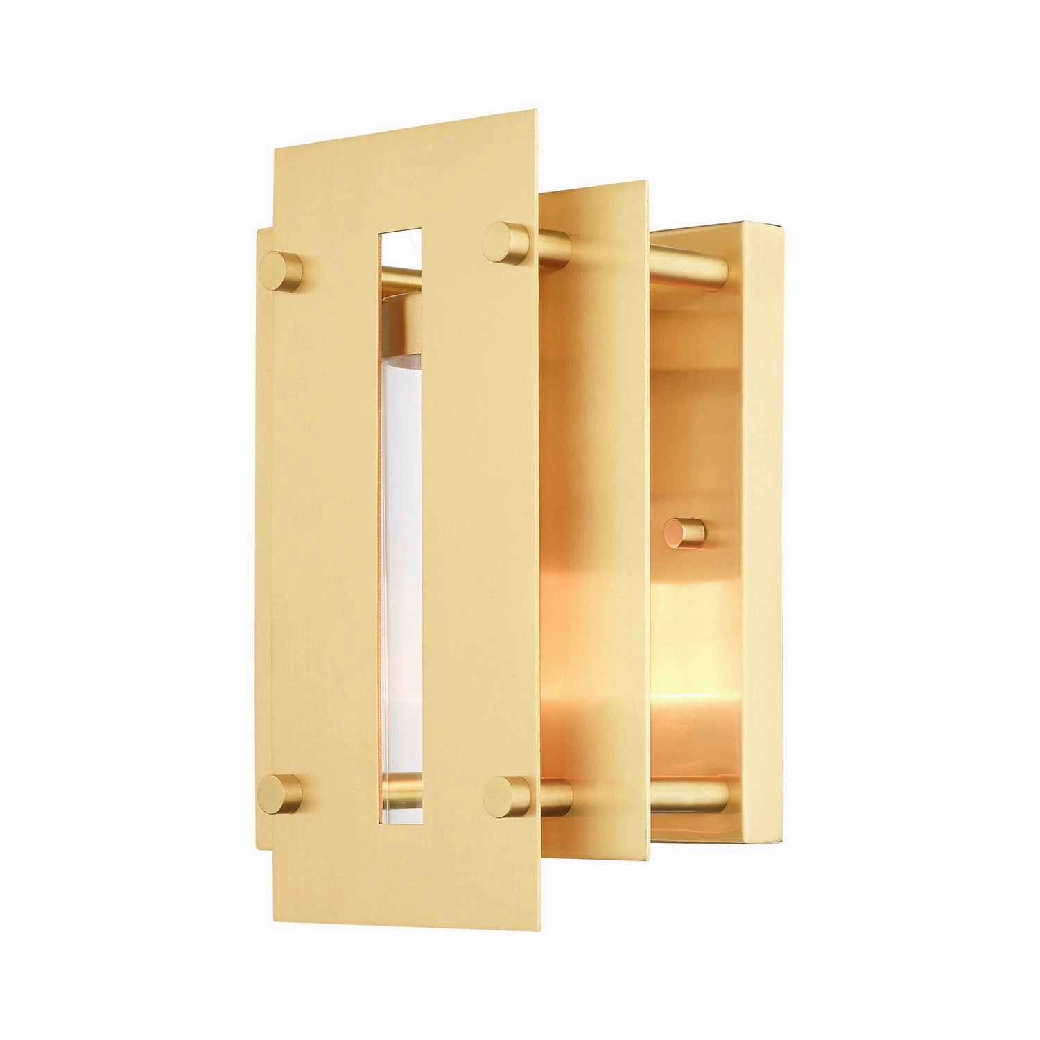 Utrecht One Light Outdoor Wall Lantern Satin Brass