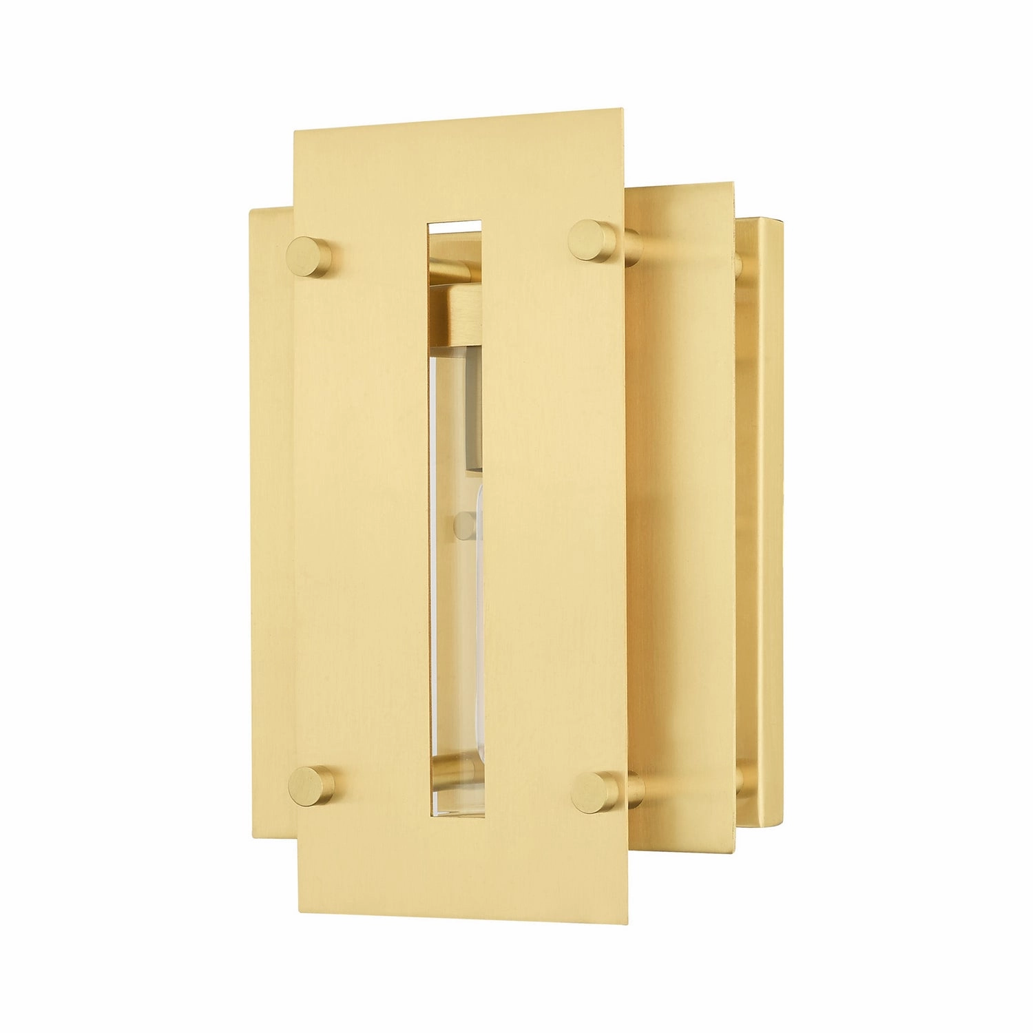 Utrecht One Light Outdoor Wall Lantern Satin Brass