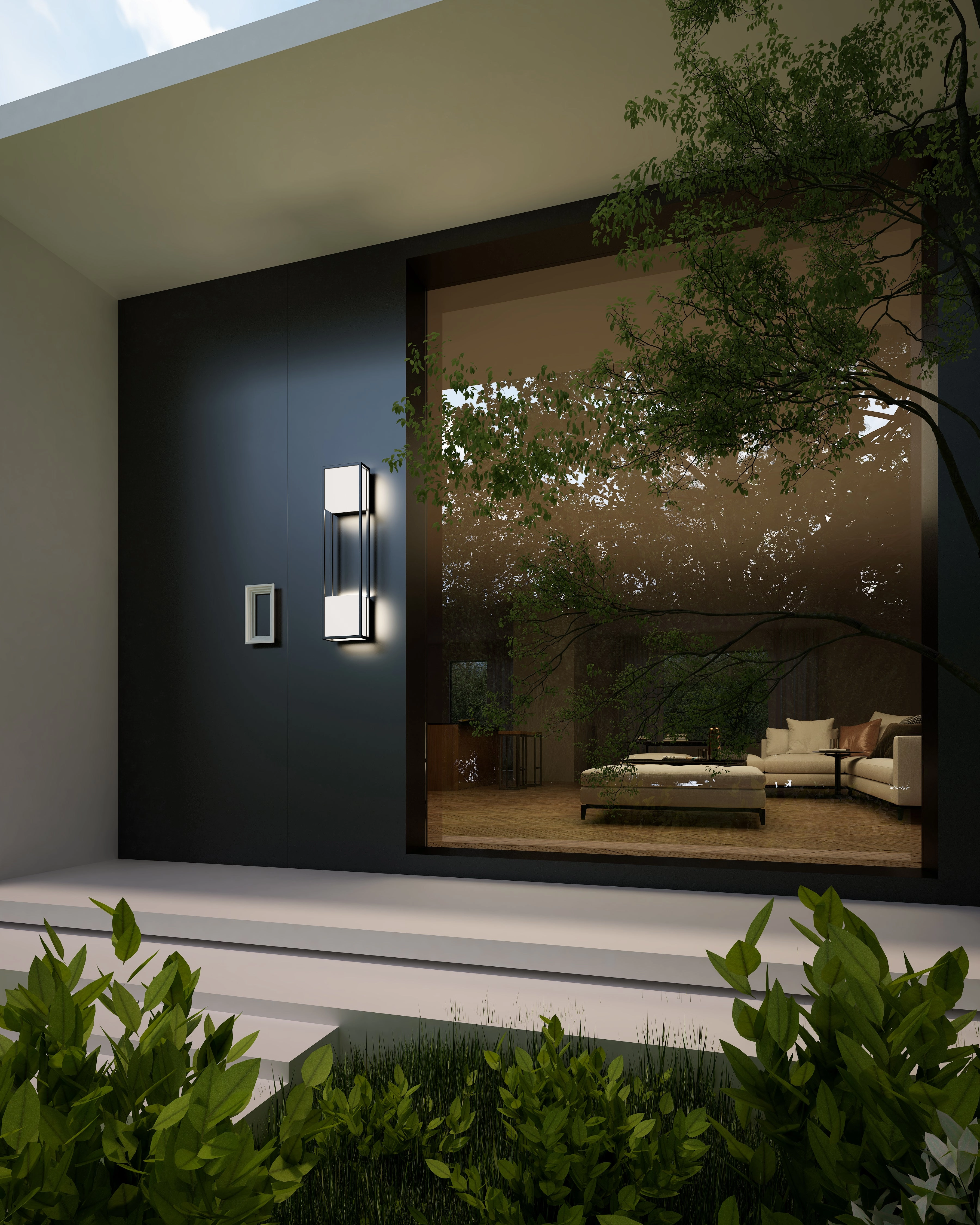 Vail LED Exterior Wall Mount Black