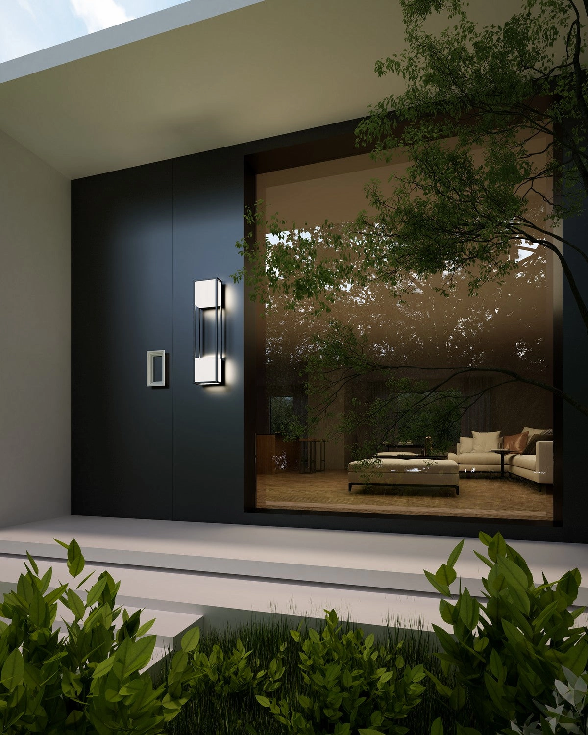 Vail LED Exterior Wall Mount Black