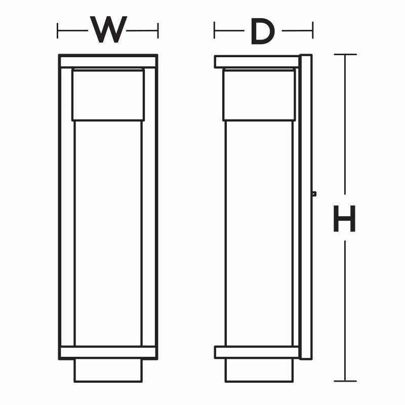 Vasari LED Outdoor Wall Sconce Black