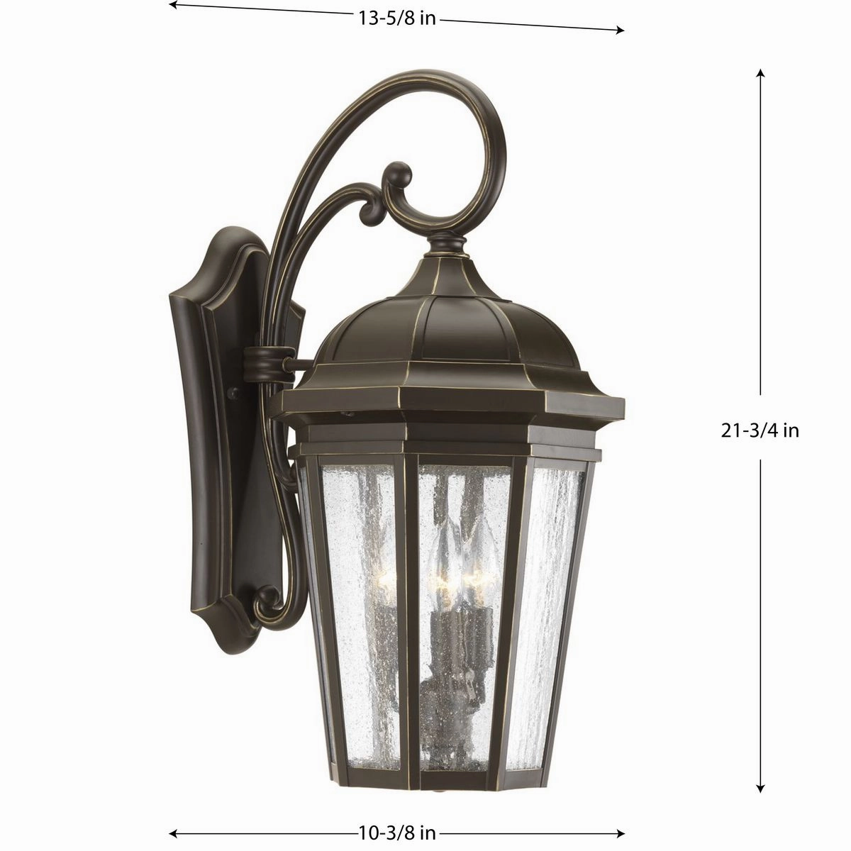 Verdae Three Light Large Wall Lantern Antique Bronze