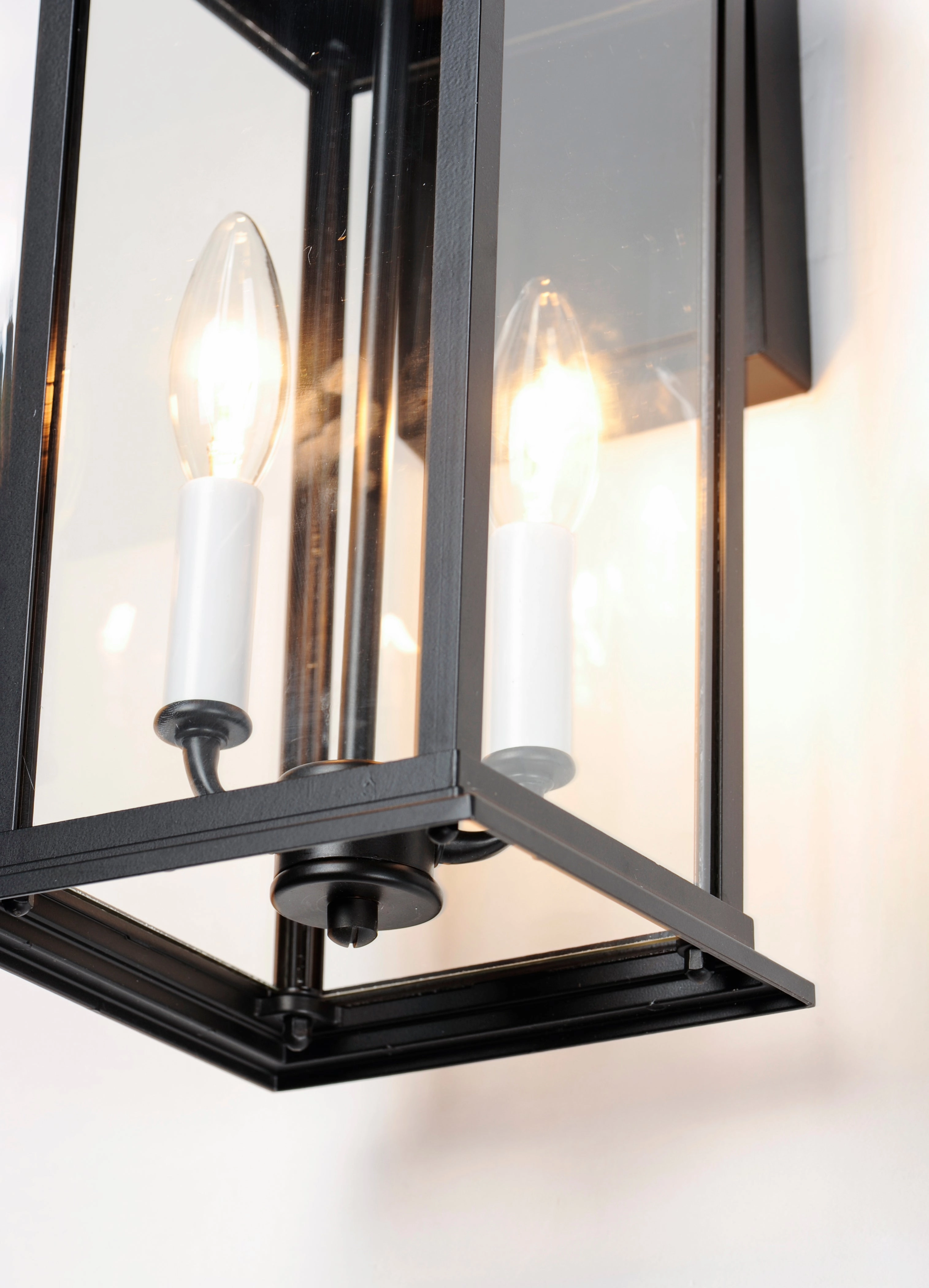 Vicksburg Two Light Outdoor Wall Lantern Black