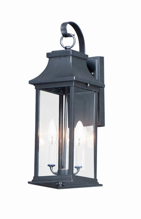 Vicksburg Two Light Outdoor Wall Lantern BlackOutdoor wall sconces with motion sensor