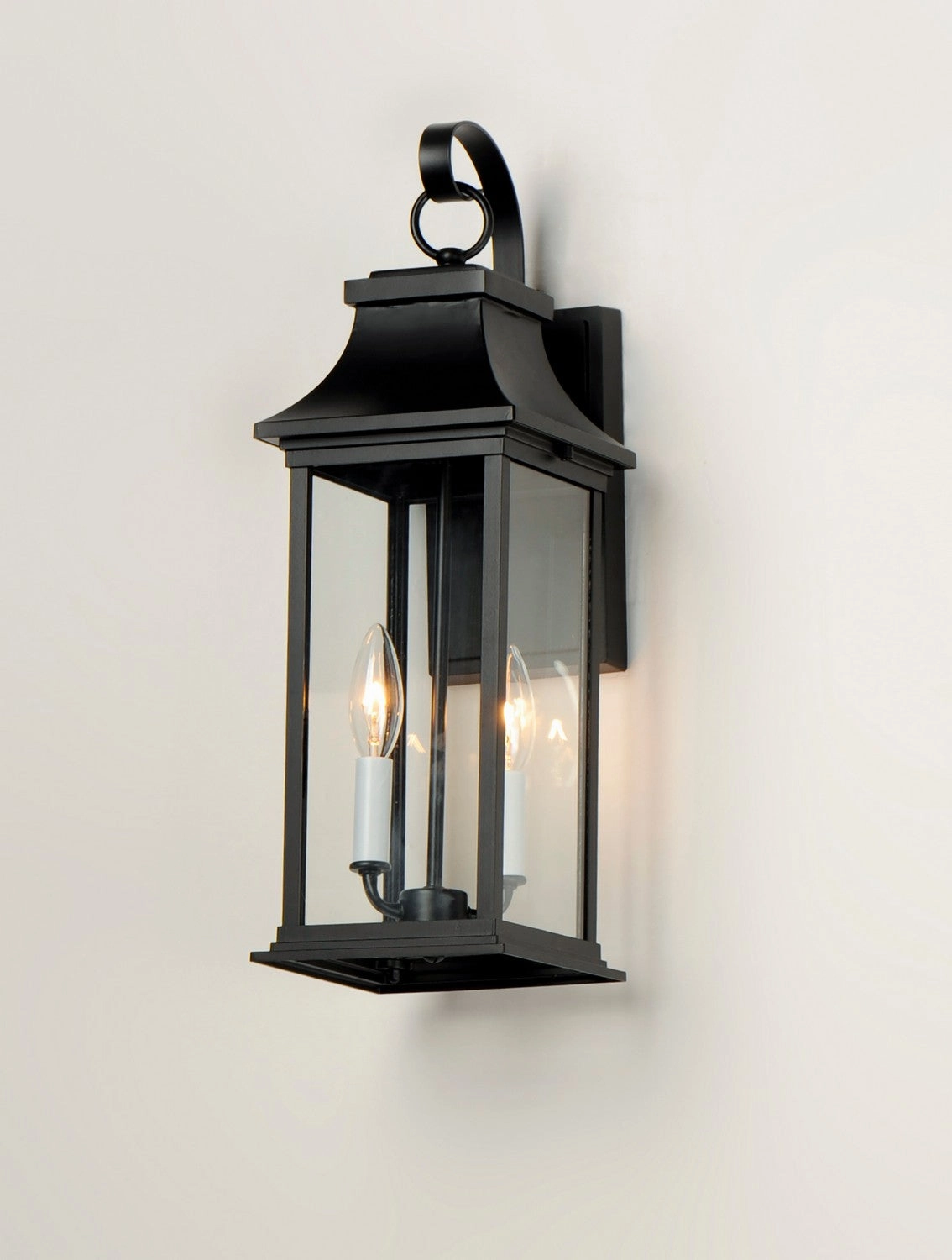 Vicksburg Two Light Outdoor Wall Lantern Black
