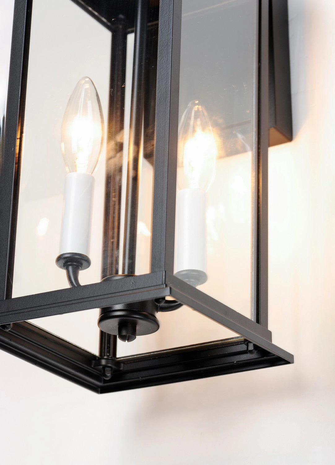 Vicksburg Two Light Outdoor Wall Lantern Black