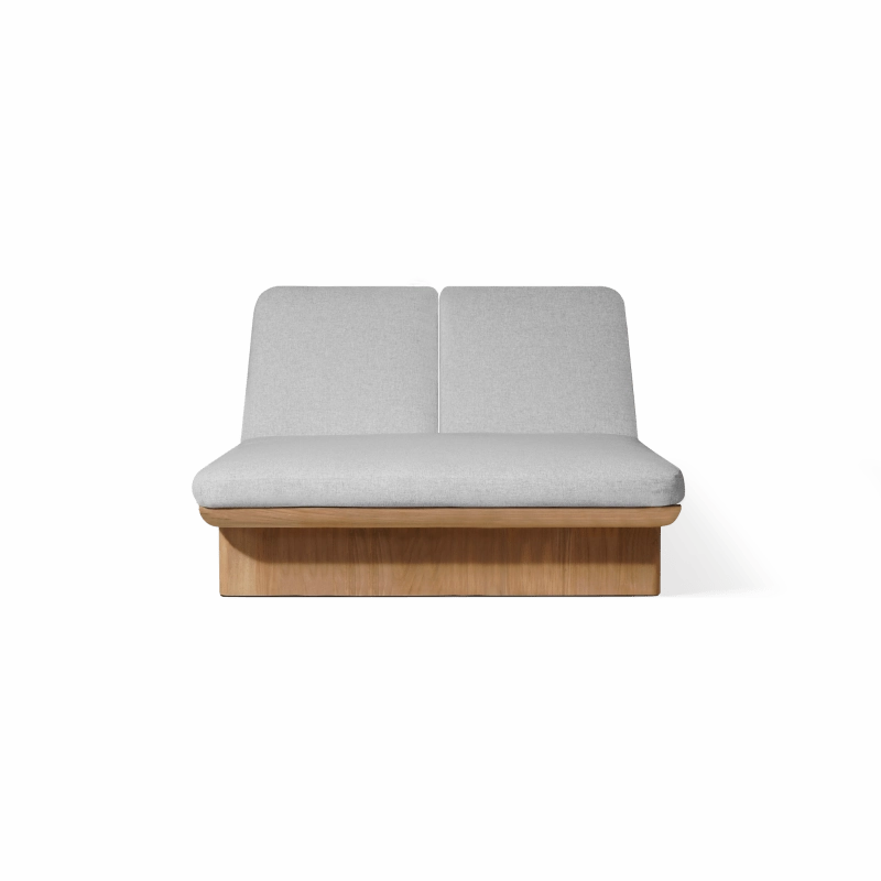 Victoria Teak Double Sun LoungePatio reclining sun chair