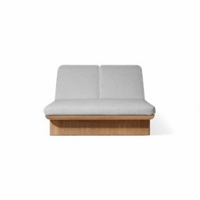 Victoria Teak Double Sun LoungePatio reclining sun chair