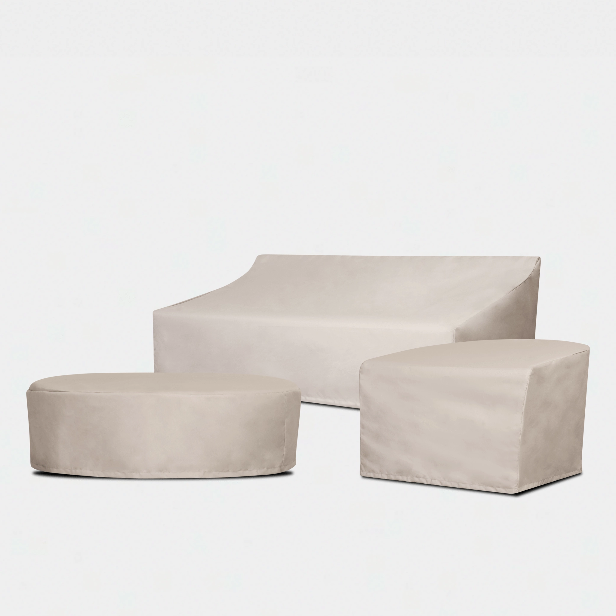Victoria Teak Round Stone Coffee Table - Weather Cover