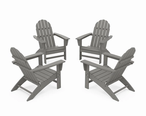 Vineyard 4-Piece Adirondack Conversation Setoutdoor patio dining furniture set