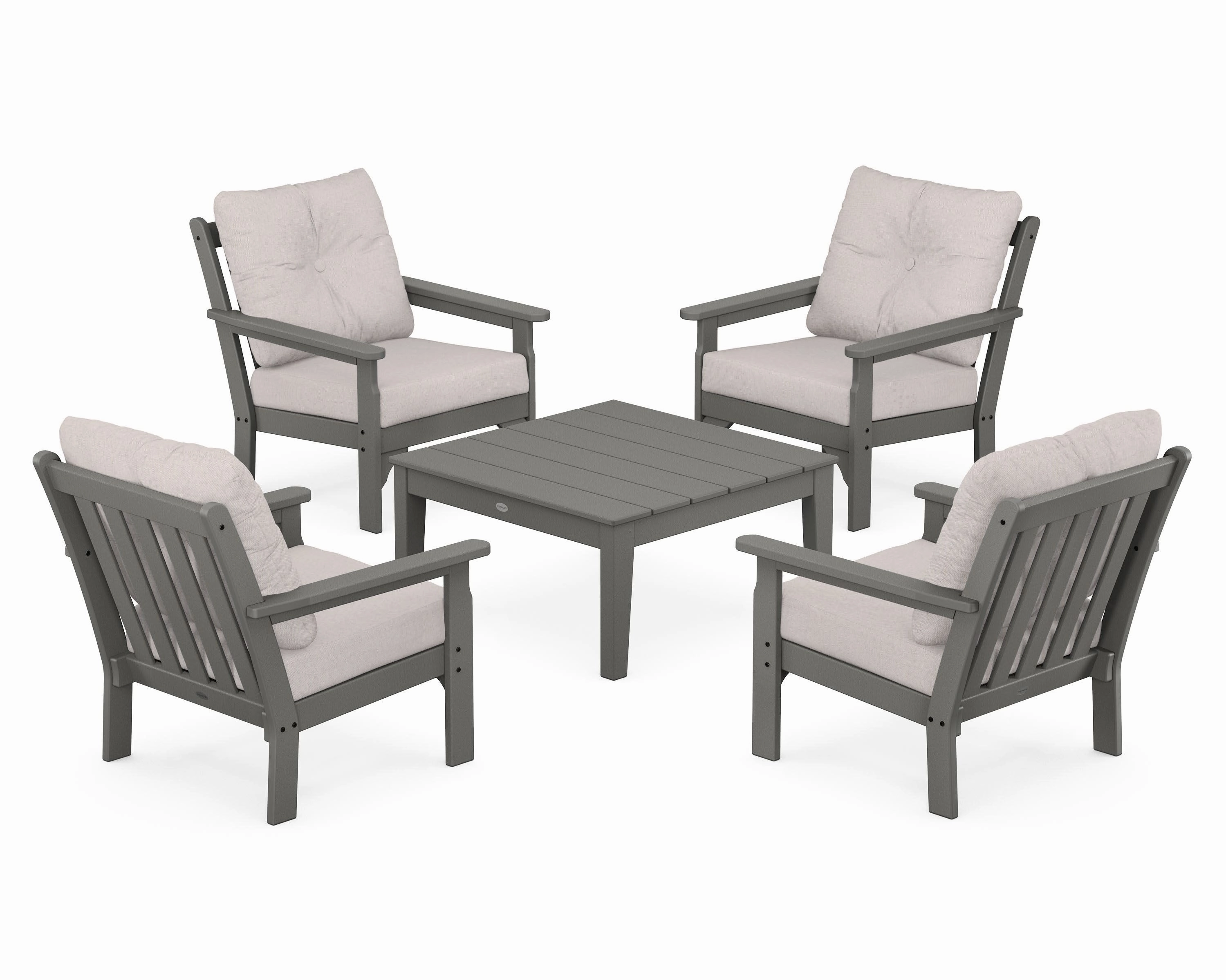 Vineyard 5-Piece Deep Seating Conversation Setoutdoor patio dining furniture set