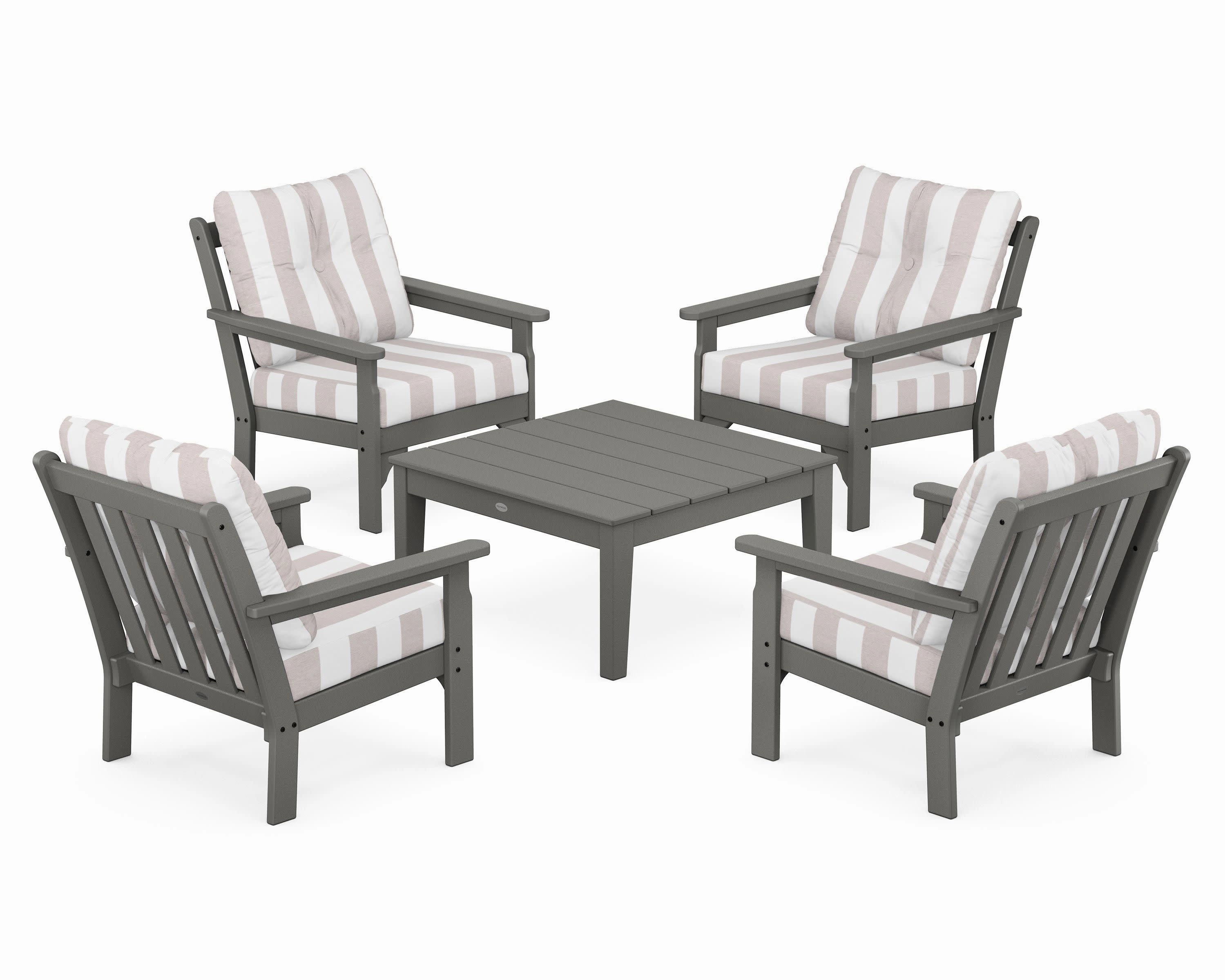 Vineyard 5-Piece Deep Seating Conversation Set