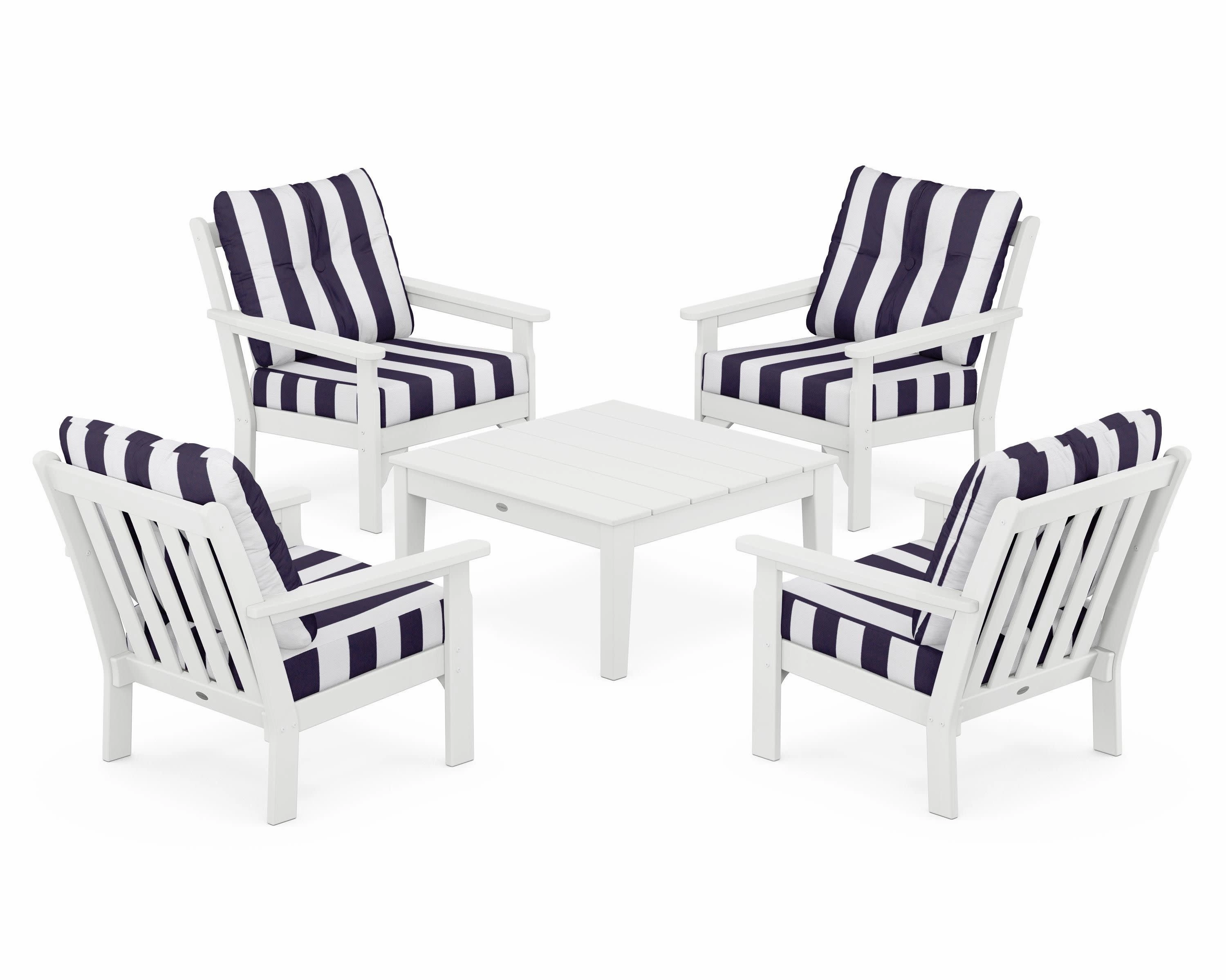 Vineyard 5-Piece Deep Seating Conversation Set