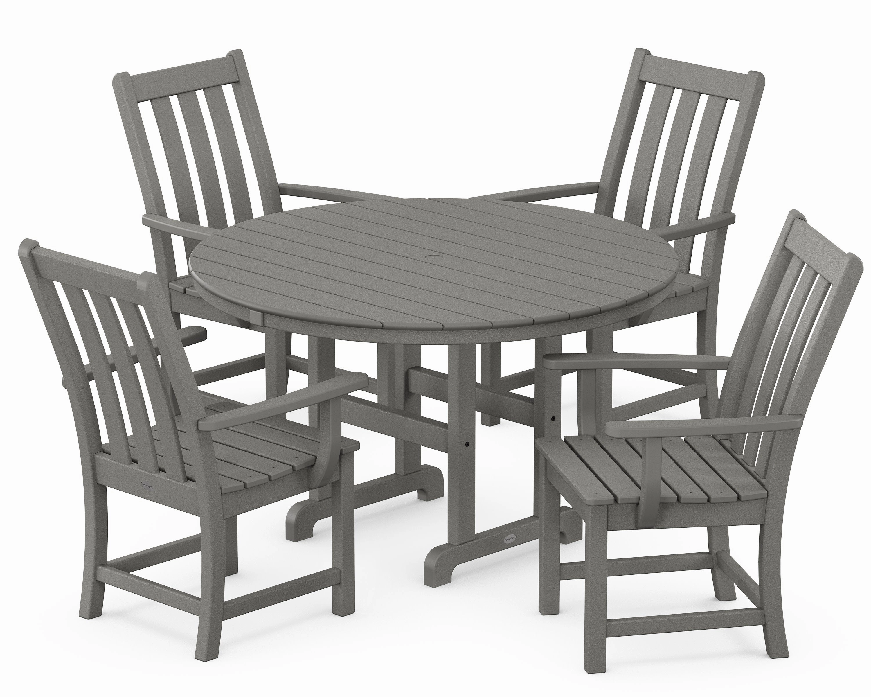 Vineyard 5-Piece Round Farmhouse Dining Setoutdoor patio furniture set