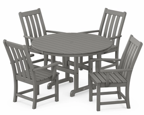 Vineyard 5-Piece Round Farmhouse Dining Setoutdoor patio furniture set