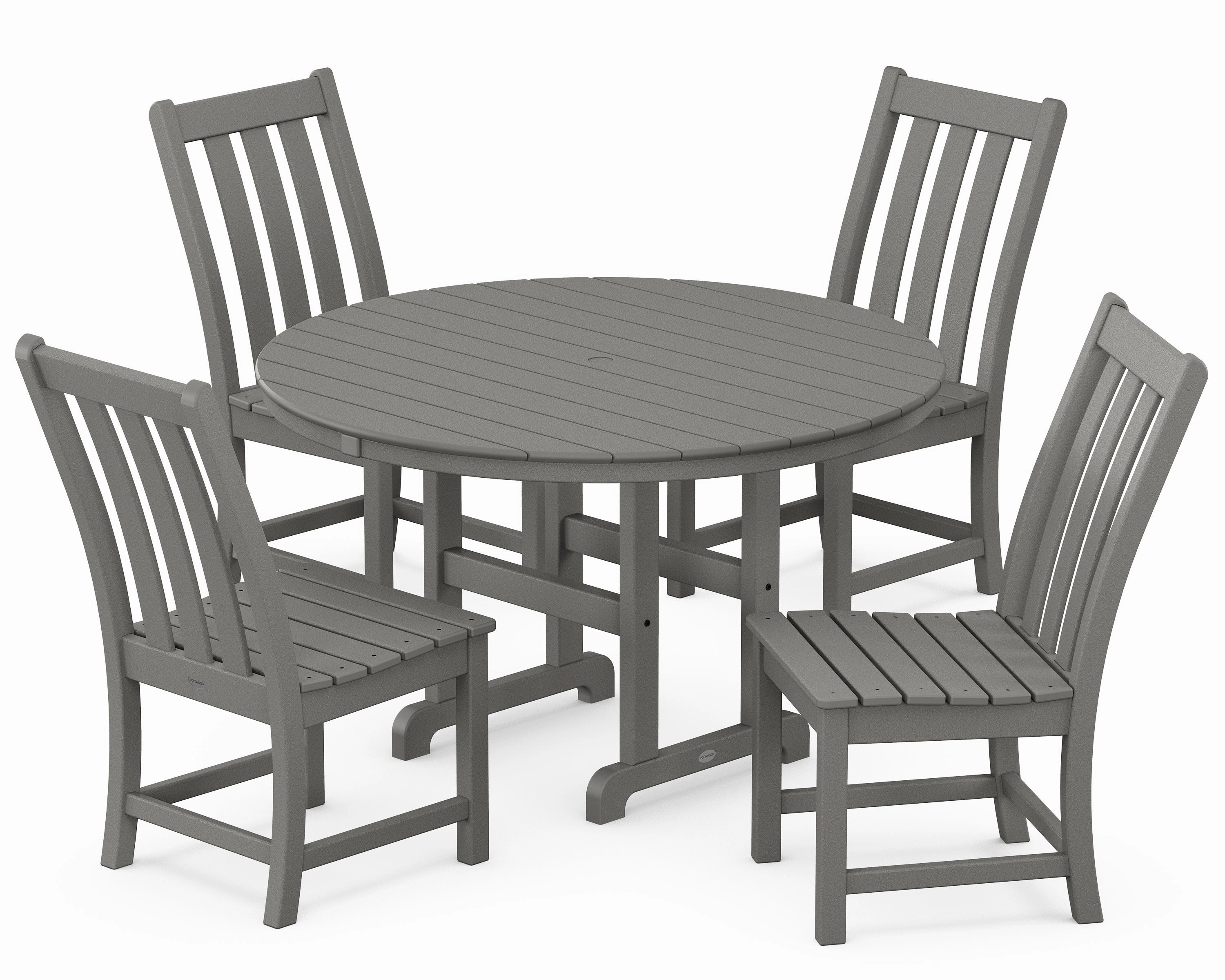Vineyard 5-Piece Round Farmhouse Side Chair Dining Setoutdoor patio furniture set