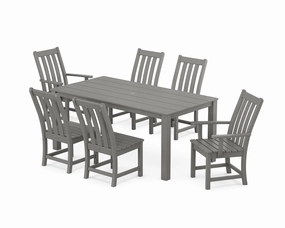 Vineyard 7-Piece Parsons Dining Setoutdoor patio furniture set