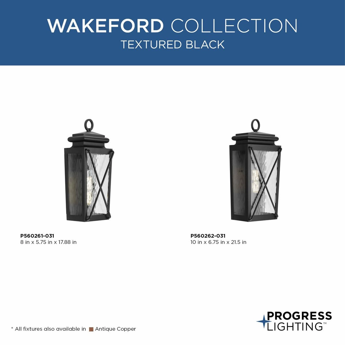 Wakeford One Light Outdoor Wall Lantern Black
