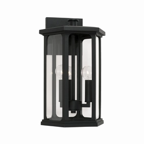 Walton Three Light Outdoor Wall Lantern BlackOutdoor wall sconces with motion sensor
