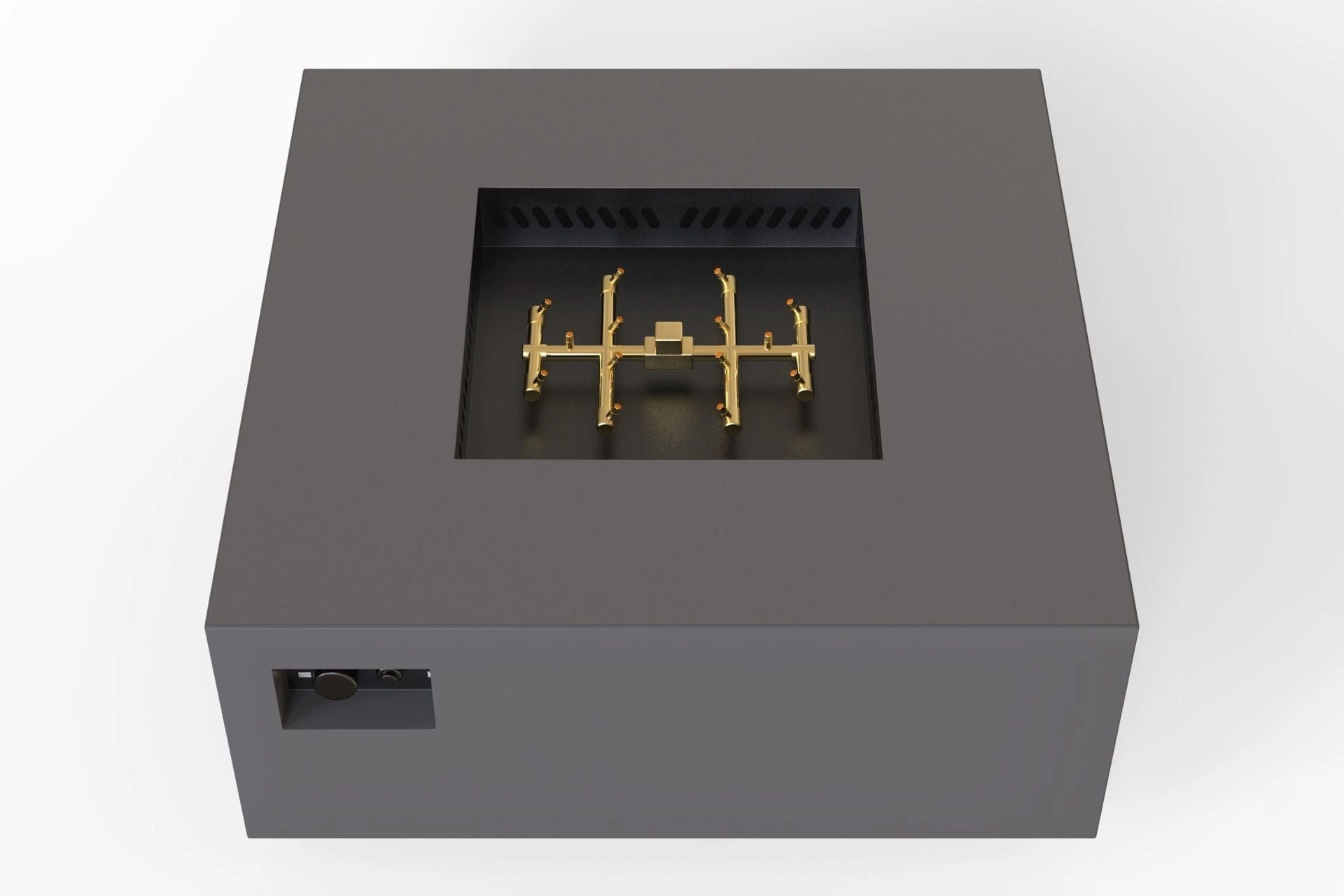 Warming Trends AON 40-inch Powder-Coated Steel Push Button Spark Ignition Square Fire Pit Table