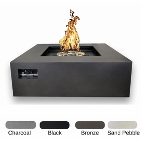 Warming Trends AON 48-inch Powder-Coated Steel Push Button Manual Thermocouple Ignition Square Fire Pit Tableoutdoor fire table set with chairs
