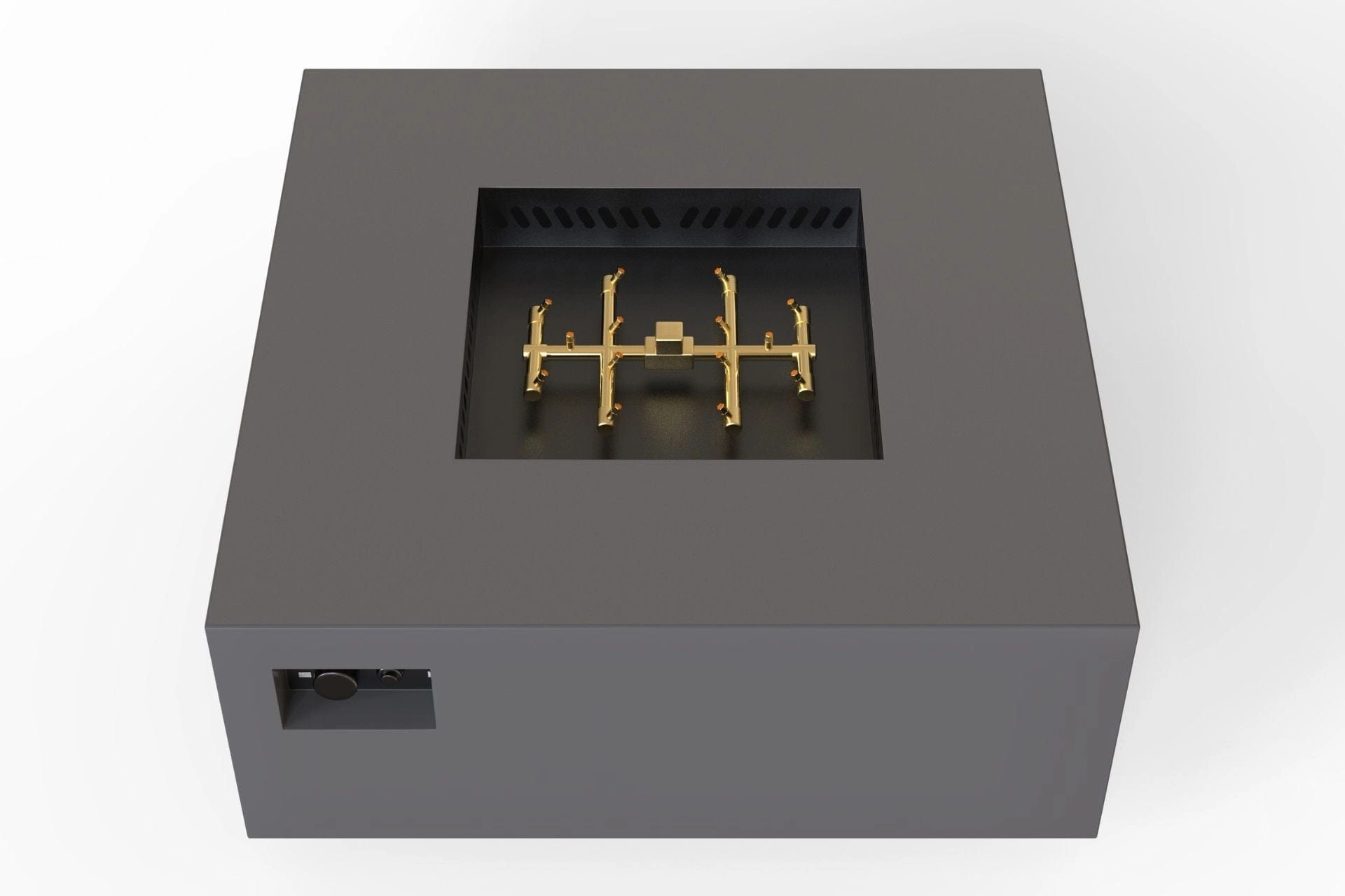 Warming Trends AON 56-inch Powder-Coated Steel Push Button Manual Thermocouple Ignition Square Fire Pit Table