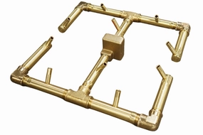 Warming Trends Crossfire 13 x 13-Inch Original Brass Gas Fire Pit Burner 120K BTUFireproof mat for under fire pit