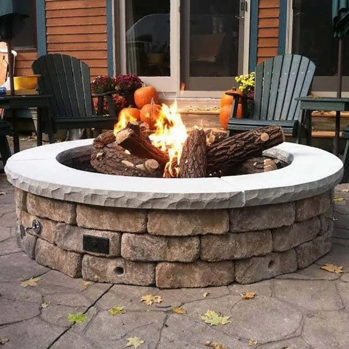 Warming Trends Crossfire FC Circular 60x18-Inch Ready To Finish Fire Pit Kit