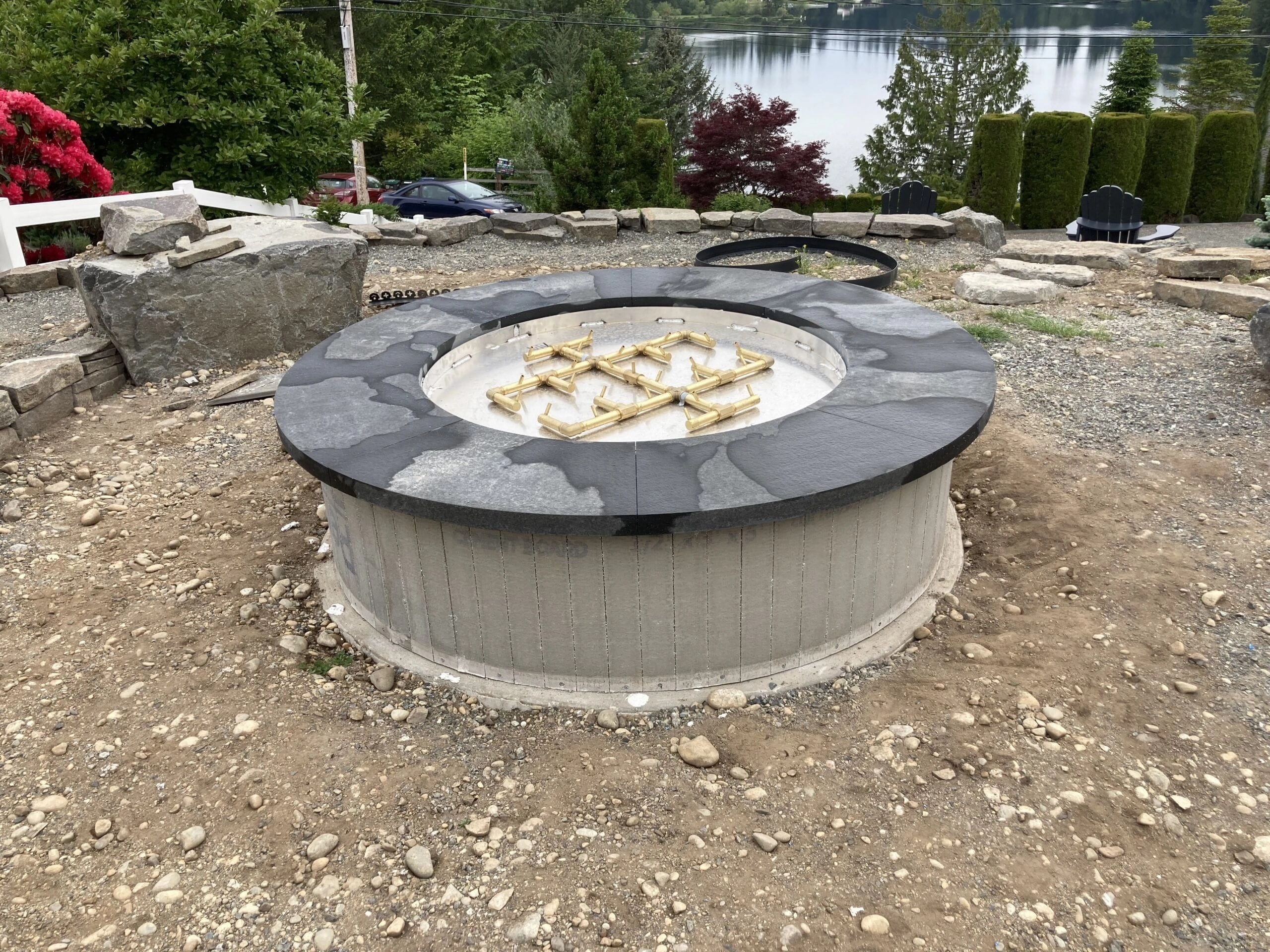 Warming Trends Crossfire FC Circular 72x18-Inch Ready To Finish Fire Pit Kit