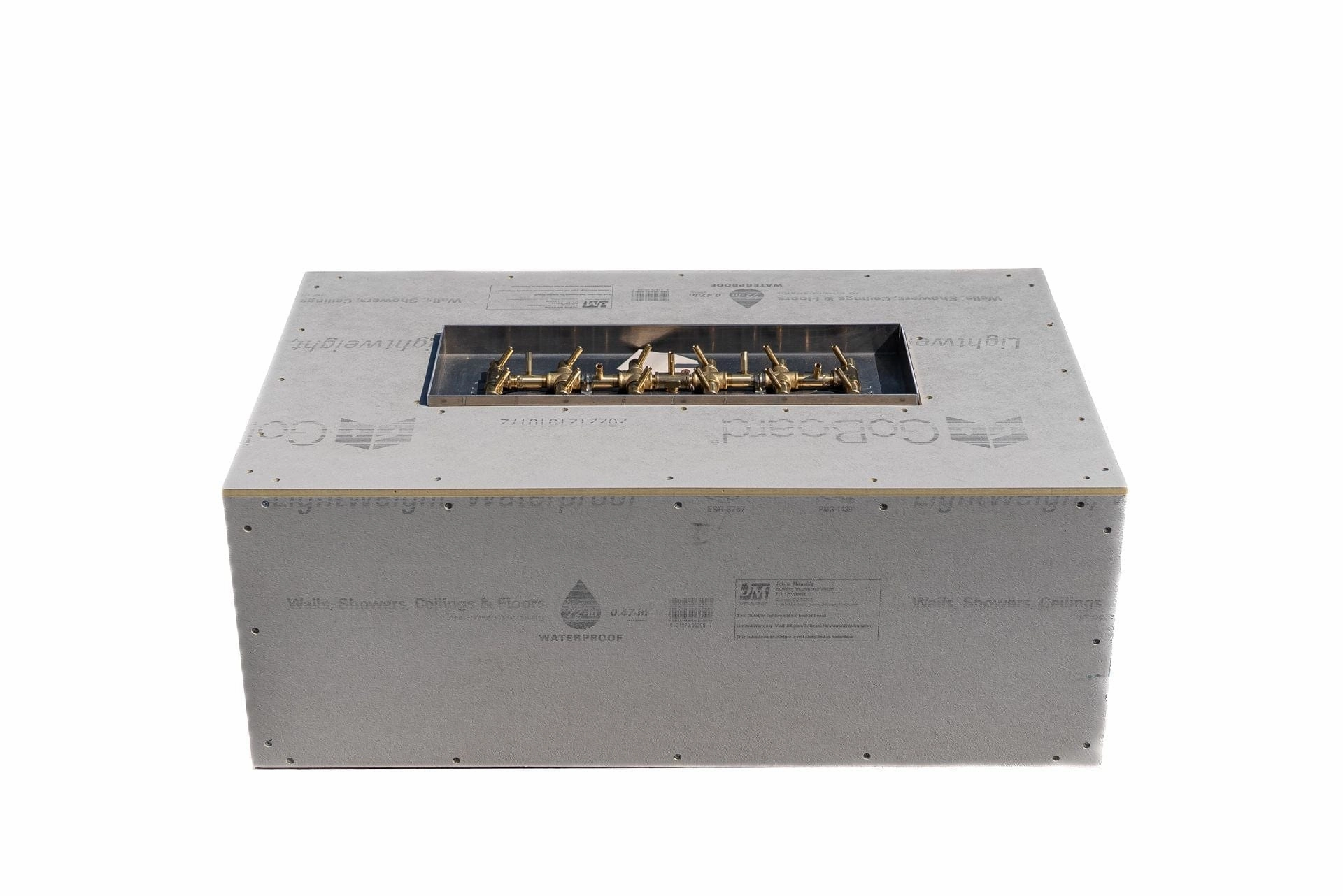 Warming Trends Crossfire FR Rectangular 48x30x18-Inch with Linear Ready To Finish Fire Pit Kit