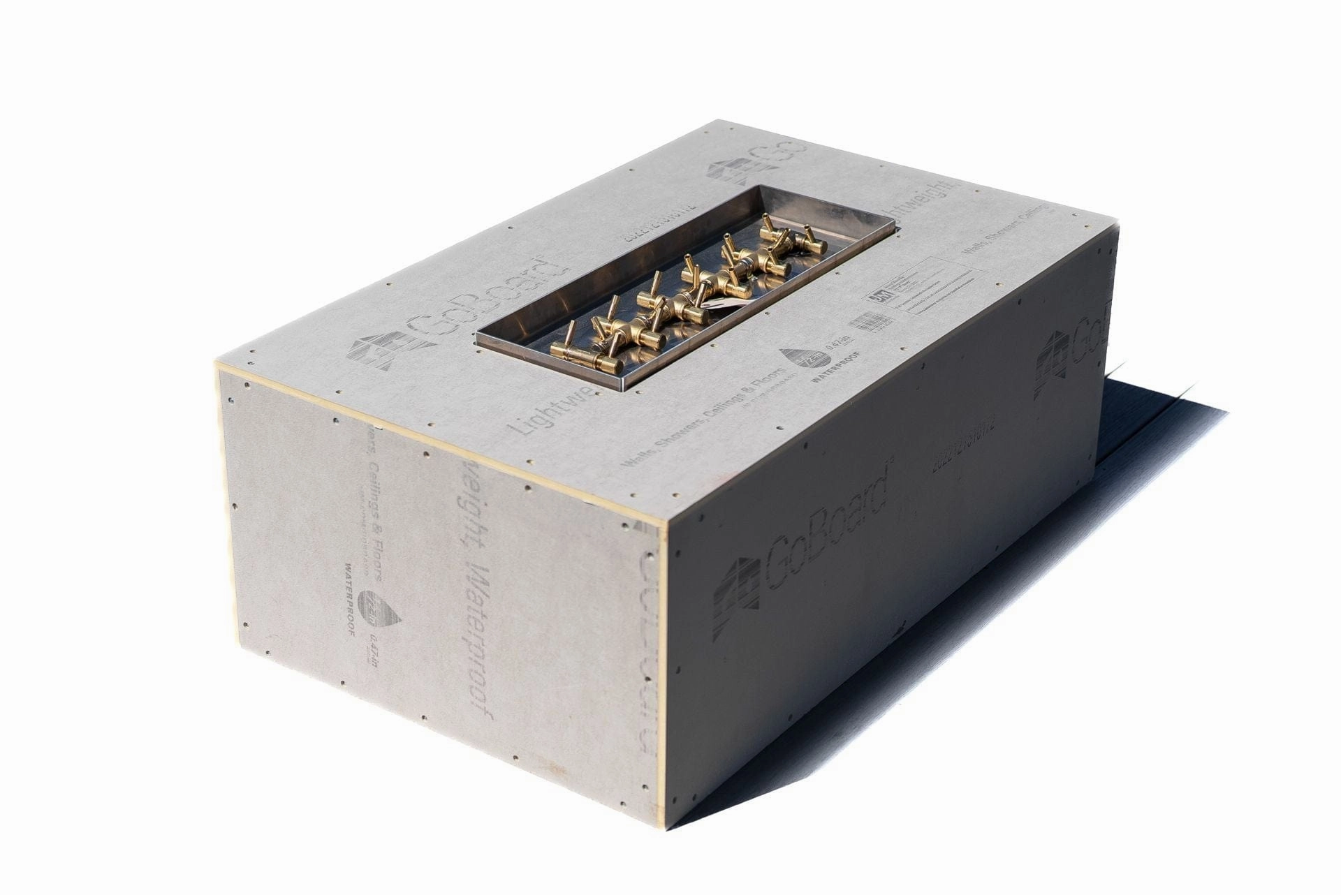 Warming Trends Crossfire FR Rectangular 60x36x18-Inch with Linear Ready To Finish Fire Pit Kit