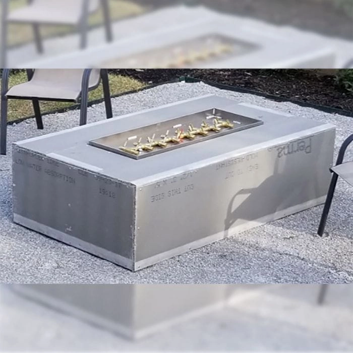 Warming Trends Crossfire FR Rectangular 60x36x18-Inch with Linear Ready To Finish Fire Pit Kit