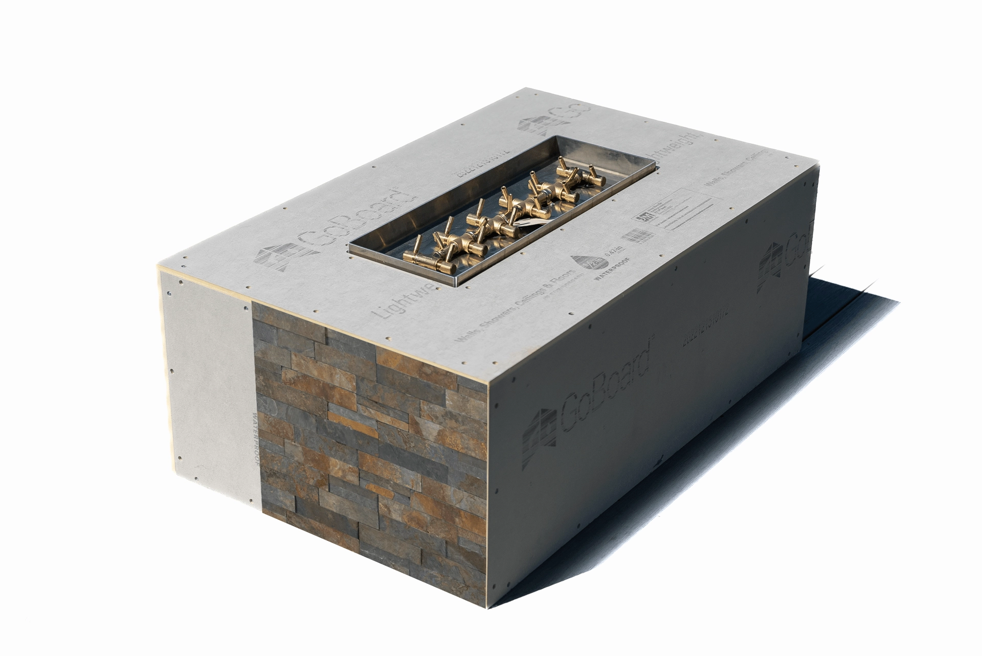 Warming Trends Crossfire FRT Rectangular 48x30x18-Inch with Tree-Style Ready To Finish Fire Pit Kit