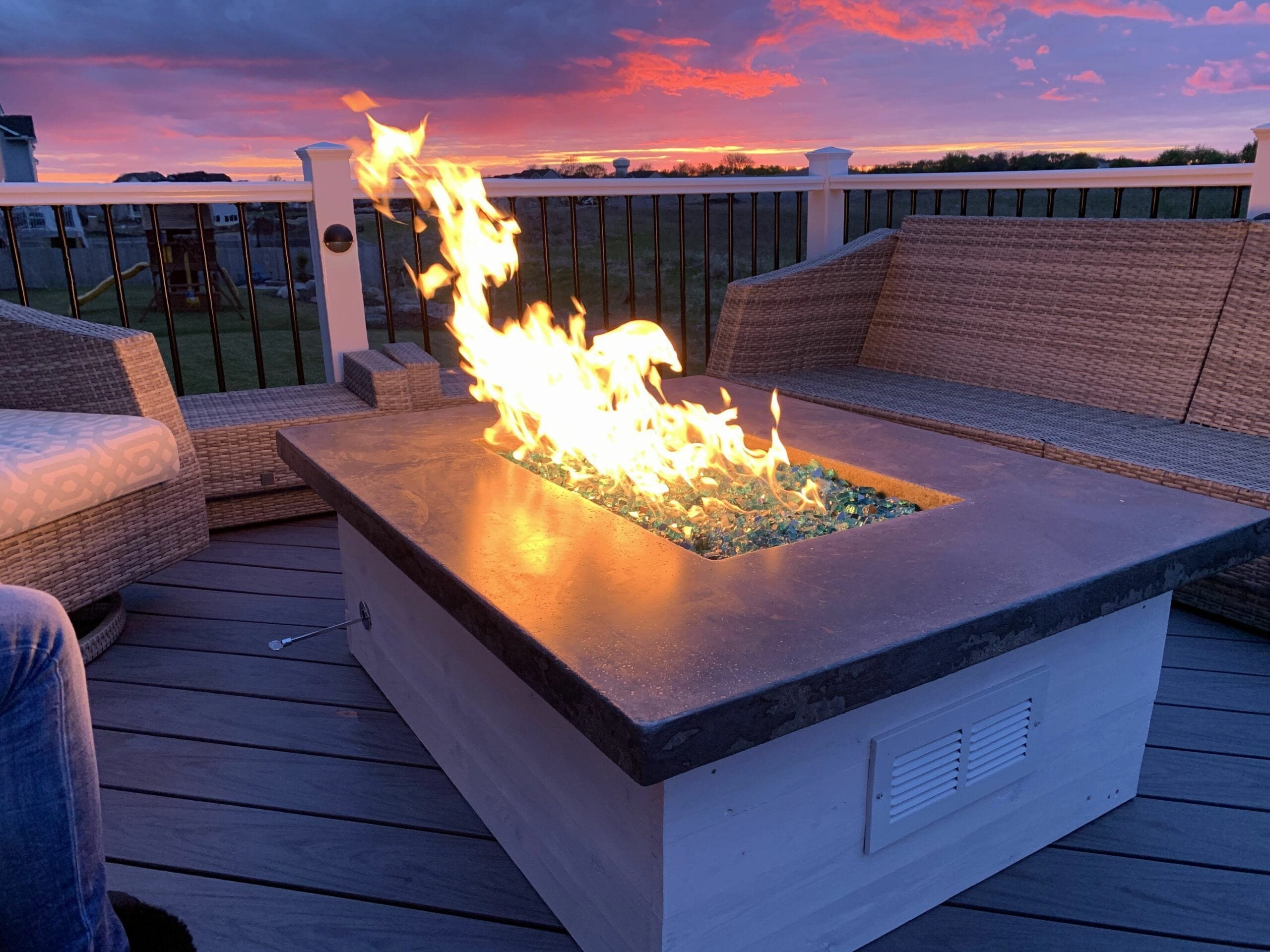 Warming Trends Crossfire FRT Rectangular 48x30x18-Inch with Tree-Style Ready To Finish Fire Pit Kit