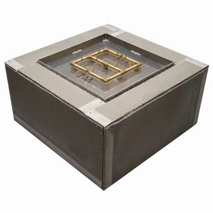 Warming Trends Crossfire FS Square 36x36x18-Inch Ready To Finish Fire Pit Kit