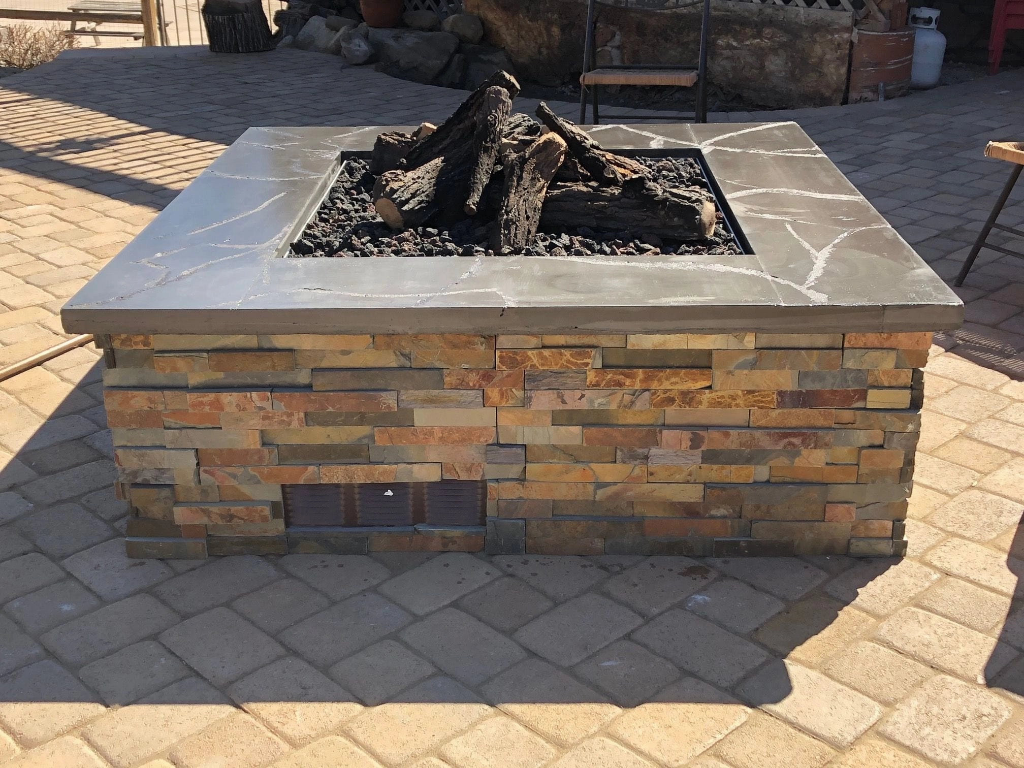 Warming Trends Crossfire FS Square 48x48x18-Inch Ready To Finish Fire Pit Kit